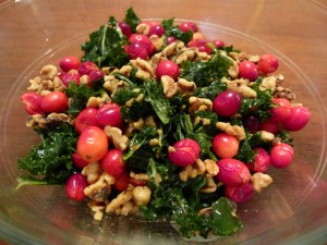 cranberries walnuts kale orange salad