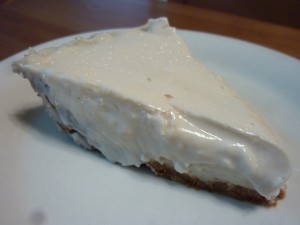 Vegan cheesecake slice