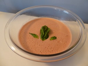 Cool summer vitamix watermelon basil soup