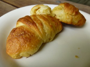 Buttery vegan croissants