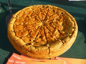 Gluten free chocolate chip cookie cake