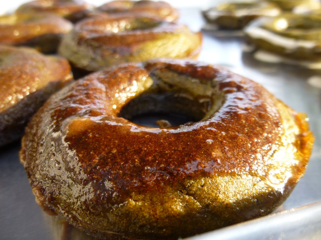 Pumpkin spice kale donut