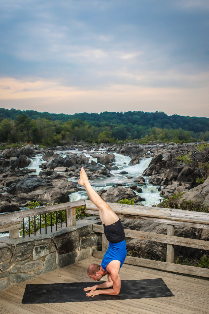 Charles being awesome in a beautiful forearm stand...