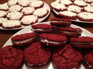 Vegan red velvet cake mix cookies